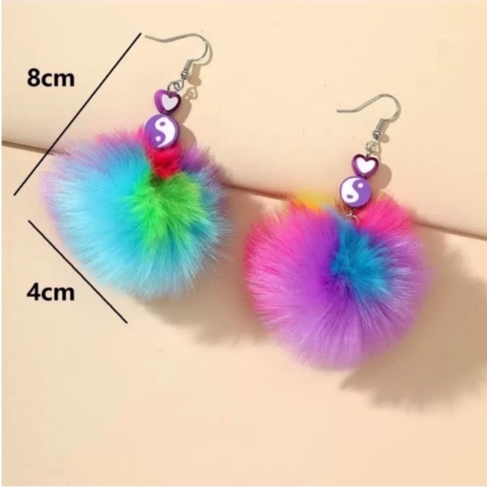 Bright Purple Mushroom Crew Socks with Yellow Cuff - Picture 4 of 4